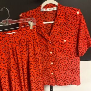 Chaus vintage top and skirt set size 8